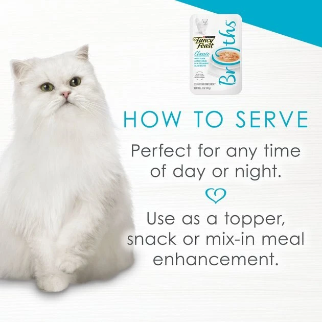 Fancy Feast Classic Broths with Tuna & Vegetables Supplemental Cat Food Pouches 6 Fancy Feast Classic Broths with Tuna & Vegetables Supplemental Cat Food Pouches - Image 4
