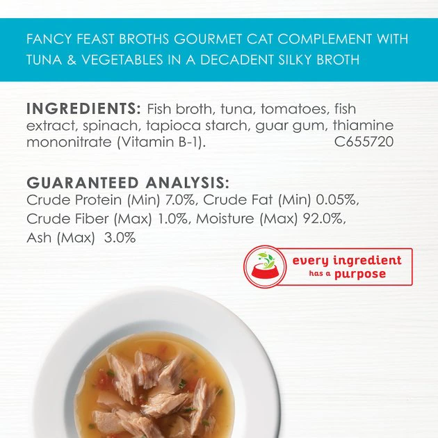 Fancy Feast Classic Broths with Tuna & Vegetables Supplemental Cat Food Pouches 7 Fancy Feast Classic Broths with Tuna & Vegetables Supplemental Cat Food Pouches - Image 5