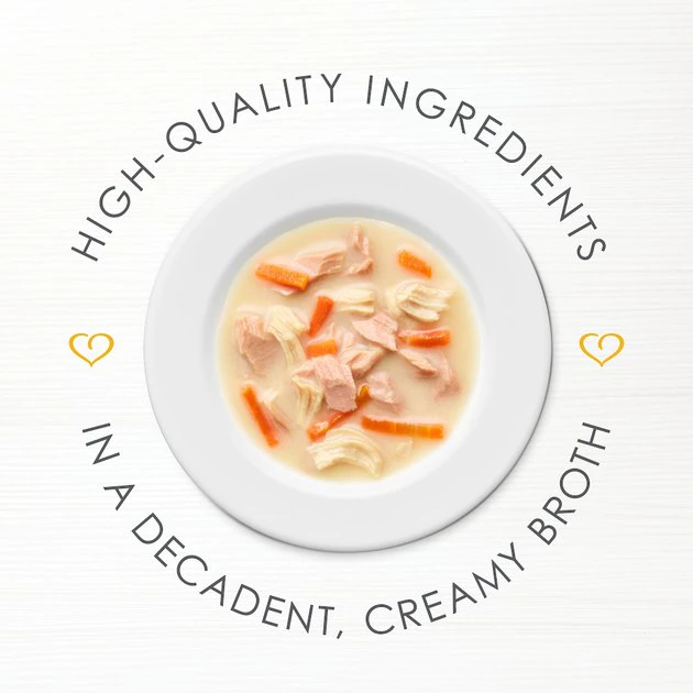 Fancy Feast Creamy Broths with Tuna, Chicken & Whitefish Supplemental Cat Food Pouches 4 Fancy Feast Creamy Broths with Tuna, Chicken & Whitefish Supplemental Cat Food Pouches - Image 2