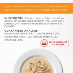 Fancy Feast Creamy Broths with Chicken & Vegetables Supplemental Cat Food Pouches -FANCY FEAST Sales 101738 PT4. SY630 V1648518092