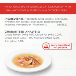 Fancy Feast Classic Broths with Tuna, Anchovies & Whitefish Supplemental Cat Food Pouches 14 Fancy Feast Classic Broths with Tuna, Anchovies & Whitefish Supplemental Cat Food Pouches -FANCY FEAST Sales 101739 PT4. SY630 V1648504929
