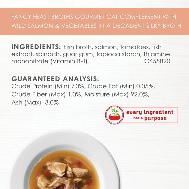 Fancy Feast Classic Broths with Wild Salmon & Vegetables Supplemental Cat Food Pouches 7 Fancy Feast Classic Broths with Wild Salmon & Vegetables Supplemental Cat Food Pouches - Image 5