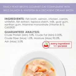 Fancy Feast Creamy Broths with Wild Salmon & Whitefish Supplemental Cat Food Pouches -FANCY FEAST Sales 101744 PT4. SY630 V1640895093
