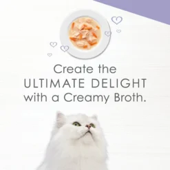 Fancy Feast Creamy Broths with Wild Salmon & Whitefish Supplemental Cat Food Pouches -FANCY FEAST Sales 101744 PT6. SY630 V1640899306