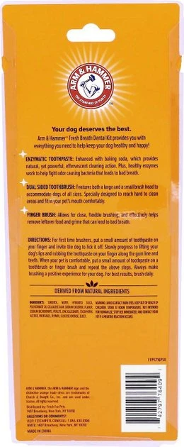 Arm & Hammer Fresh Breath Vanilla-Ginger Flavored Dog Dental Kit 4 Arm & Hammer Fresh Breath Vanilla-Ginger Flavored Dog Dental Kit - Image 2