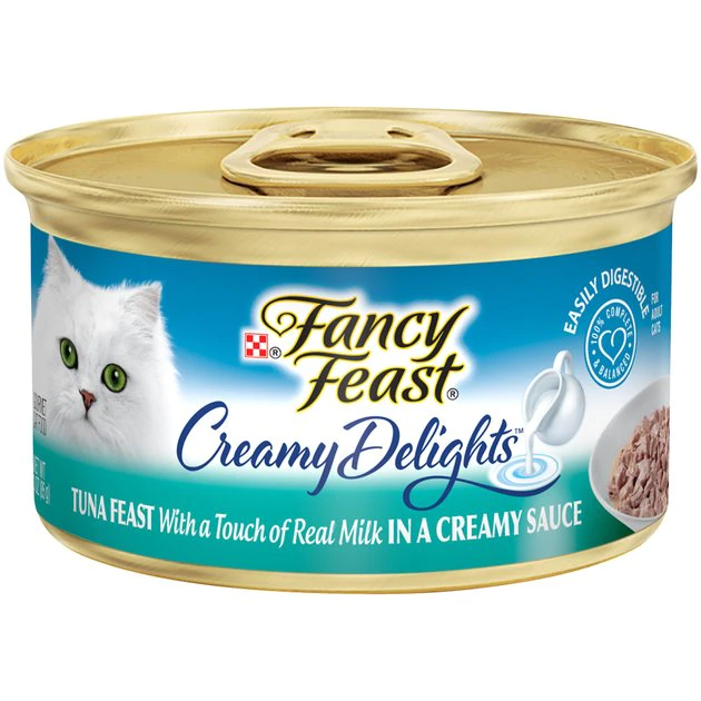 Fancy Feast Creamy Delights Tuna Feast in a Creamy Sauce Canned Cat Food 3 Fancy Feast Creamy Delights Tuna Feast in a Creamy Sauce Canned Cat Food