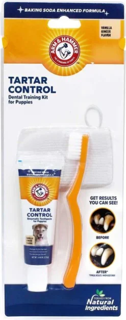 Arm & Hammer Tartar Control Vanilla-Ginger Flavored Enzymatic Puppy Dental Training Kit