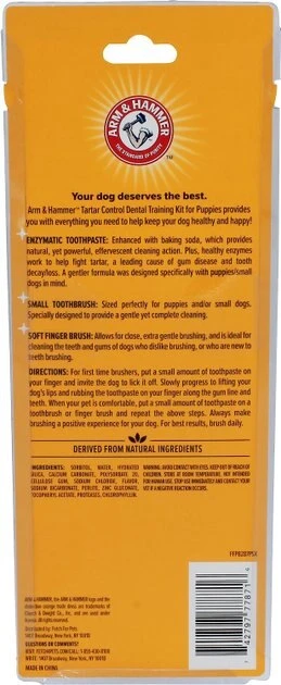 Arm & Hammer Tartar Control Vanilla-Ginger Flavored Enzymatic Puppy Dental Training Kit 5 Arm & Hammer Tartar Control Vanilla-Ginger Flavored Enzymatic Puppy Dental Training Kit - Image 3
