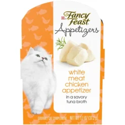 Fancy Feast Appetizers White Meat Chicken in a Tuna Broth Cat Treats
