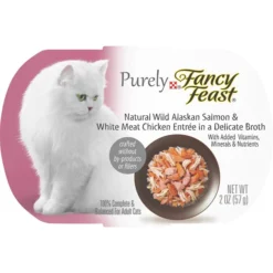 Fancy Feast Purely Wild Alaskan Salmon & White Meat Chicken Entree Wet Cat Food