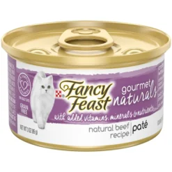 Fancy Feast Gourmet Naturals Beef Recipe Pate Canned Cat Food