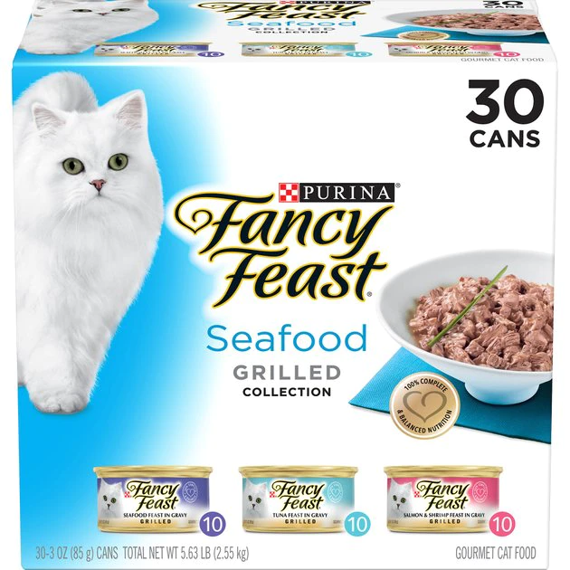 Fancy Feast Grilled Seafood Feast Variety Pack Canned Cat Food 3 Fancy Feast Grilled Seafood Feast Variety Pack Canned Cat Food