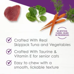 Fancy Feast Senior Classic with Skipjack Tuna & Vegetables in Broth Cat Food Complement & Topper, 1.4-oz pouch, case of 16 -FANCY FEAST Sales 214817 PT2. SY630 V1644905531