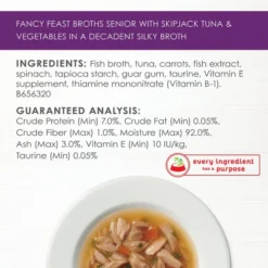 Fancy Feast Senior Classic with Skipjack Tuna & Vegetables in Broth Cat Food Complement & Topper, 1.4-oz pouch, case of 16 -FANCY FEAST Sales 214817 PT4. SY630 V1644911209