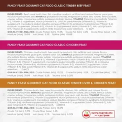 Fancy Feast Classic Collection Chicken & Beef Pate Variety Pack Canned Cat Food, 3-oz can, case of 24 18 Fancy Feast Classic Collection Chicken & Beef Pate Variety Pack Canned Cat Food, 3-oz can, case of 24 -FANCY FEAST Sales 215047 pt7. SY630 V1576880011