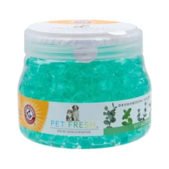 Arm & Hammer Pet Fresh Eucalyptus Mint Deodorizing Scented Gel Pearls, 12-oz jar