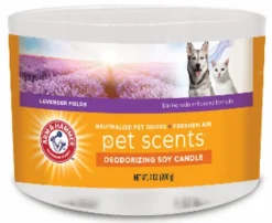 Arm & Hammer Pet Scents Lavender Fields Deodorizing Soy Candle, 7-oz jar