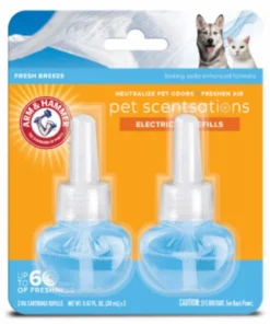 Arm & Hammer Pet Scentsations Fresh Breeze Electric Oil Diffuser Refills, 2 count