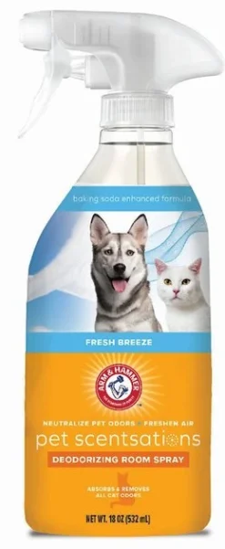 Arm & Hammer Pet Scentsations Fresh Breeze Deodorizing Room Spray, 18-oz bottle