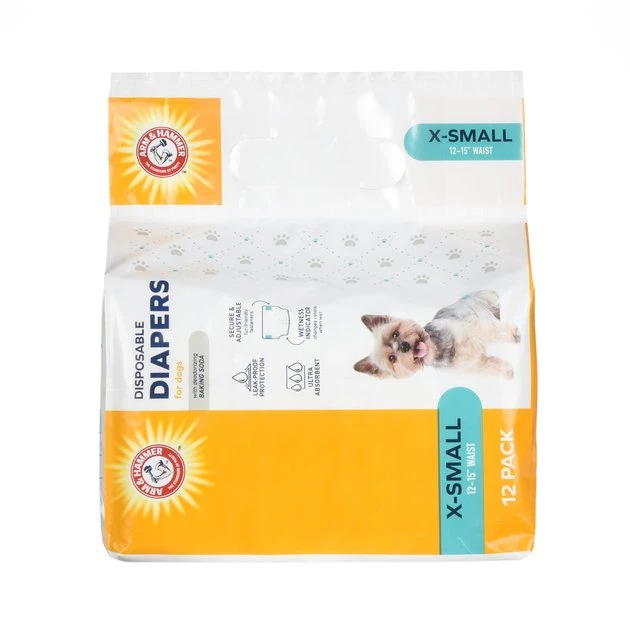 Arm & Hammer Core Disposable Female Dog Diapers, 12 count 4 Arm & Hammer Core Disposable Female Dog Diapers, 12 count - Image 2