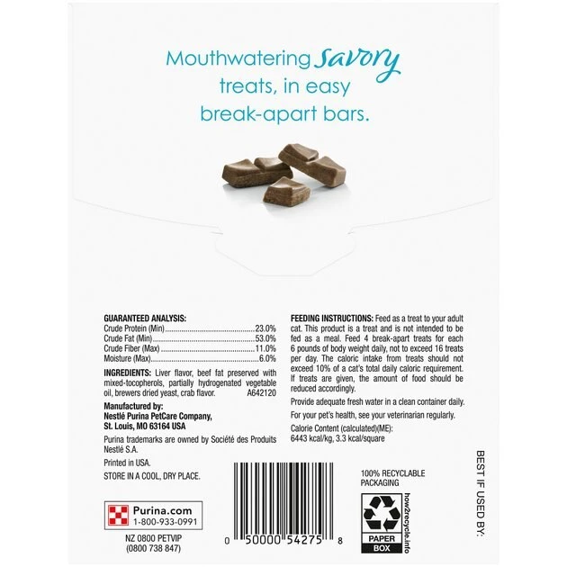 Fancy Feast Savory Cravings Limited Ingredient Beef & Crab Flavor Cat Treats, 3-oz box, case of 3 4 Fancy Feast Savory Cravings Limited Ingredient Beef & Crab Flavor Cat Treats, 3-oz box, case of 3 - Image 2