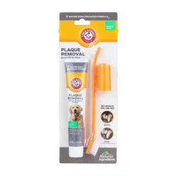 Arm & Hammer Plaque Removal Fresh Mint Flavored Charcoal Dog Dental Kit