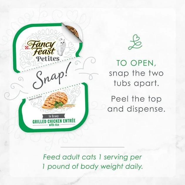 Fancy Feast Petites In Gravy Grilled Chicken with Rice Entree Wet Cat Food, 2.8-oz, case of 12 11 Fancy Feast Petites In Gravy Grilled Chicken with Rice Entree Wet Cat Food, 2.8-oz, case of 12 - Image 9