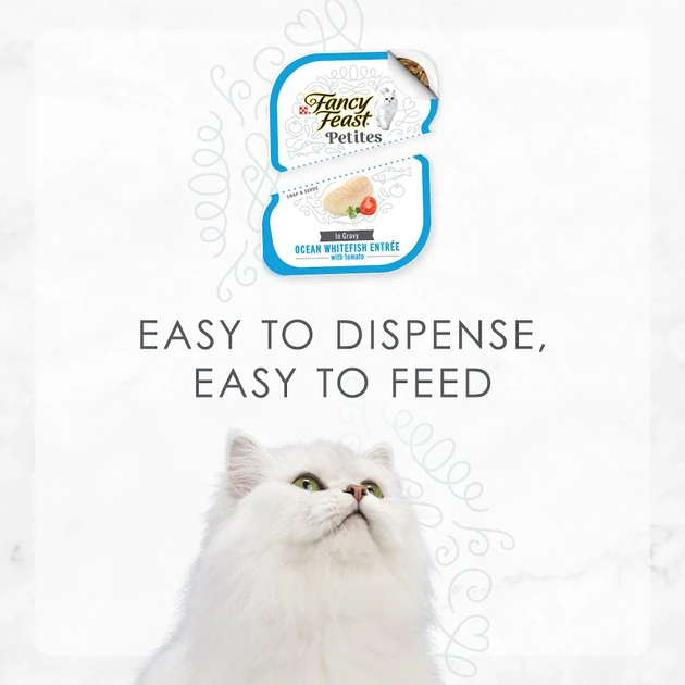 Fancy Feast Petites In Gravy Ocean Whitefish with Tomato Entree Grain-Free Wet Cat Food, 2.8-oz, case of 12 9 Fancy Feast Petites In Gravy Ocean Whitefish with Tomato Entree Grain-Free Wet Cat Food, 2.8-oz, case of 12 - Image 7