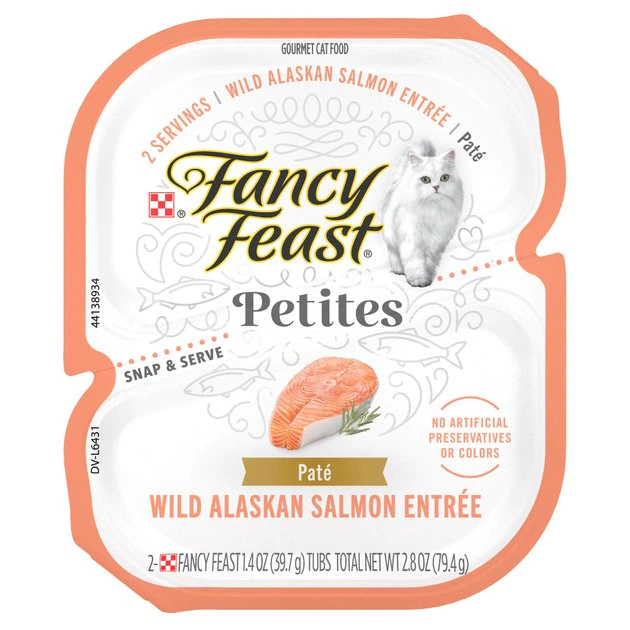 Fancy Feast Petites Pate Wild Alaskan Salmon Entrée Wet Cat Food, 2.8-oz, case of 12 3 Fancy Feast Petites Pate Wild Alaskan Salmon Entrée Wet Cat Food, 2.8-oz, case of 12