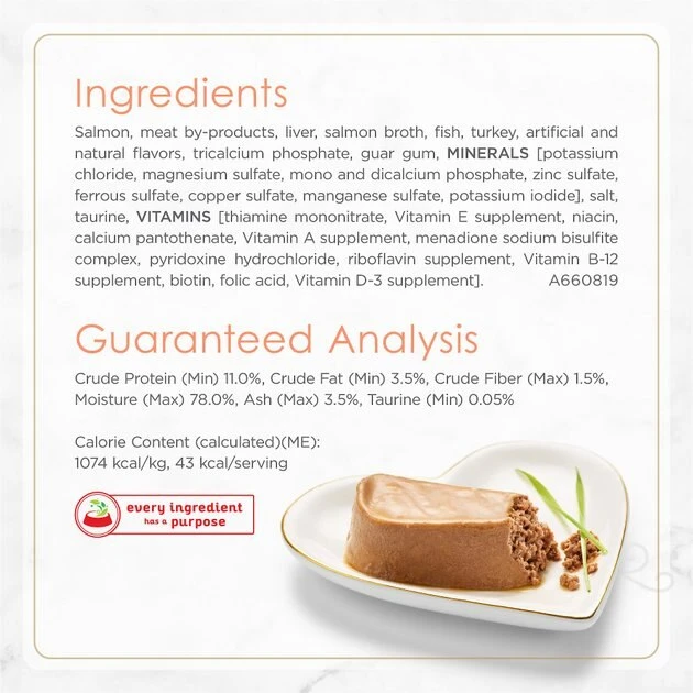 Fancy Feast Petites Pate Wild Alaskan Salmon Entrée Wet Cat Food, 2.8-oz, case of 12 7 Fancy Feast Petites Pate Wild Alaskan Salmon Entrée Wet Cat Food, 2.8-oz, case of 12 - Image 5