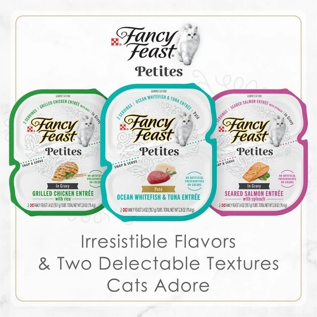 Fancy Feast Petites Pate Wild Alaskan Salmon Entrée Wet Cat Food, 2.8-oz, case of 12 8 Fancy Feast Petites Pate Wild Alaskan Salmon Entrée Wet Cat Food, 2.8-oz, case of 12 - Image 6