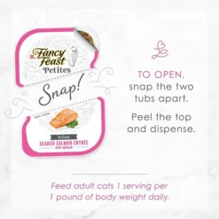 Fancy Feast Petites In Gravy Seared Salmon With Spinach Entrée Wet Cat Food, 2.8-oz, case of 12 -FANCY FEAST Sales 265554 PT8. SY630 V1647904050