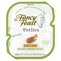 Fancy Feast Petites Pate Braised Chicken Entrée Wet Cat Food, 2.8-oz, case of 12