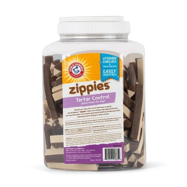 Arm & Hammer Zippies Tartar Control Small Chicken Flavor Dog Dental Chews 4 Arm & Hammer Zippies Tartar Control Small Chicken Flavor Dog Dental Chews - Image 2