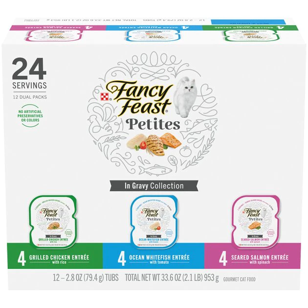 Fancy Feast Petites Gourmet Gravy Collection Variety Pack Wet Cat Food 3 Fancy Feast Petites Gourmet Gravy Collection Variety Pack Wet Cat Food