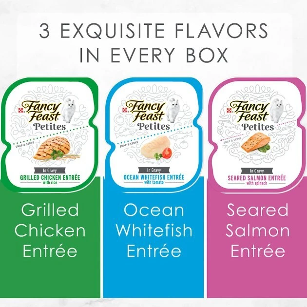 Fancy Feast Petites Gourmet Gravy Collection Variety Pack Wet Cat Food 4 Fancy Feast Petites Gourmet Gravy Collection Variety Pack Wet Cat Food - Image 2