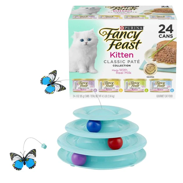 Fancy Feast||Frisco Fancy Feast Tender Feast Canned Food + Frisco Cat Tracks Butterfly Cat Toy 3 Fancy Feast||Frisco Fancy Feast Tender Feast Canned Food + Frisco Cat Tracks Butterfly Cat Toy