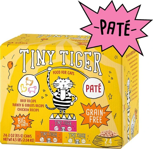 Tiny Tiger||Fancy Feast Tiny Tiger Pate Beef & Poultry Recipes Grain-Free Canned Food + Fancy Feast Classic Poultry & Beef Feast Canned Cat Food 4 Tiny Tiger||Fancy Feast Tiny Tiger Pate Beef & Poultry Recipes Grain-Free Canned Food + Fancy Feast Classic Poultry & Beef Feast Canned Cat Food - Image 2
