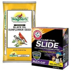 Wagner's||Arm & Hammer Litter Wagner's Four Season 100% Black Oil Sunflower Seed Wild Bird Food + Arm & Hammer Litter Slide Multi-Cat Scented Clumping Clay Cat Litter