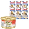 Fancy Feast||Inaba Fancy Feast Classic Savory Salmon Feast Canned Food + Inaba Churu Grain-Free Tuna Puree Lickable Cat Treat