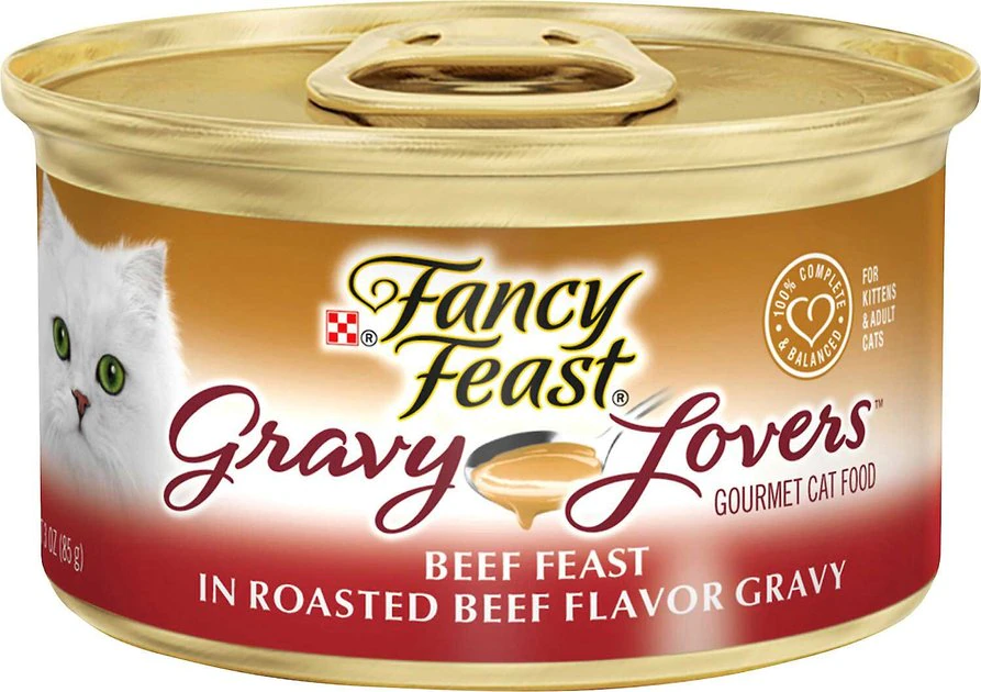 Tiny Tiger||Fancy Feast Tiny Tiger Chunks in EXTRA Gravy Beef Recipe Grain-Free Canned Cat Food, 3-oz, case of 24 + Fancy Feast Gravy Lovers Beef Feast in Roasted Beef Flavor Gravy Canned Cat Food, 3-oz, case of 24 7 Tiny Tiger||Fancy Feast Tiny Tiger Chunks in EXTRA Gravy Beef Recipe Grain-Free Canned Cat Food, 3-oz, case of 24 + Fancy Feast Gravy Lovers Beef Feast in Roasted Beef Flavor Gravy Canned Cat Food, 3-oz, case of 24 - Image 5