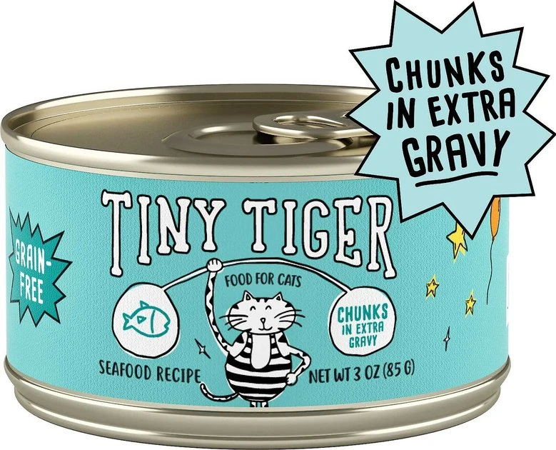 Tiny Tiger||Fancy Feast Tiny Tiger Chunks in EXTRA Gravy Seafood Recipe Grain-Free Canned Cat Food, 3-oz, case of 24 + Fancy Feast Gravy Lovers Ocean Whitefish & Tuna Feast in Sauteed Seafood Flavor Gravy Canned Cat Food, 3-oz, case of 24 4 Tiny Tiger||Fancy Feast Tiny Tiger Chunks in EXTRA Gravy Seafood Recipe Grain-Free Canned Cat Food, 3-oz, case of 24 + Fancy Feast Gravy Lovers Ocean Whitefish & Tuna Feast in Sauteed Seafood Flavor Gravy Canned Cat Food, 3-oz, case of 24 - Image 2