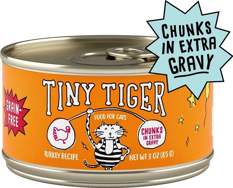 Tiny Tiger||Fancy Feast Tiny Tiger Chunks in EXTRA Gravy Turkey Recipe Grain-Free Canned Cat Food, 3-oz, case of 24 + Fancy Feast Gravy Lovers Turkey Feast in Roasted Turkey Flavor Gravy Canned Cat Food, 3-oz, case of 24 4 Tiny Tiger||Fancy Feast Tiny Tiger Chunks in EXTRA Gravy Turkey Recipe Grain-Free Canned Cat Food, 3-oz, case of 24 + Fancy Feast Gravy Lovers Turkey Feast in Roasted Turkey Flavor Gravy Canned Cat Food, 3-oz, case of 24 - Image 2