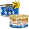 Tiny Tiger||Fancy Feast Tiny Tiger Chunks in Gravy Tuna Recipe Grain-Free Canned Cat Food, 3-oz, case of 24 + Fancy Feast Gravy Lovers Ocean Whitefish & Tuna Feast in Sauteed Seafood Flavor Gravy Canned Cat Food, 3-oz, case of 24 -FANCY FEAST Sales 298580 MAIN. SY630 V1623195157