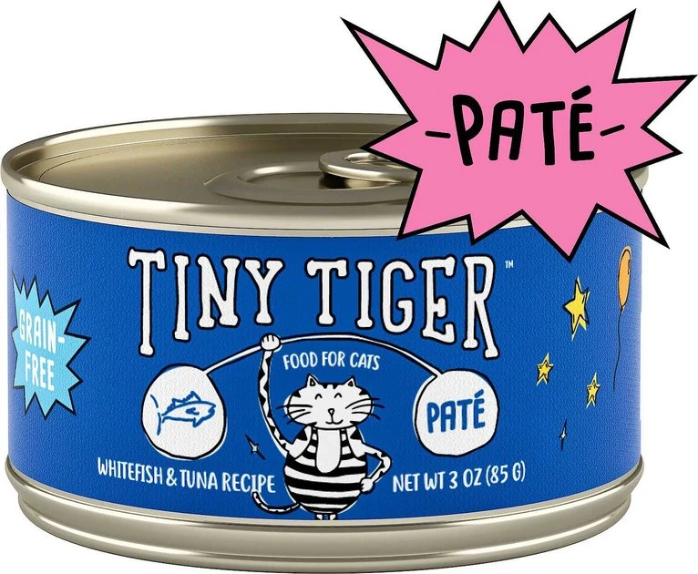 Tiny Tiger||Fancy Feast Tiny Tiger Pate Whitefish and Tuna Recipe Grain-Free Canned Cat Food, 3-oz, case of 24 + Fancy Feast Classic Ocean Whitefish & Tuna Feast Canned Cat Food, 3-oz, case of 24 4 Tiny Tiger||Fancy Feast Tiny Tiger Pate Whitefish and Tuna Recipe Grain-Free Canned Cat Food, 3-oz, case of 24 + Fancy Feast Classic Ocean Whitefish & Tuna Feast Canned Cat Food, 3-oz, case of 24 - Image 2