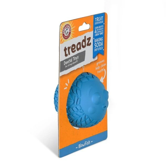 Arm & Hammer Super Treadz Blowfish Dental Dog Toy 5 Arm & Hammer Super Treadz Blowfish Dental Dog Toy - Image 3