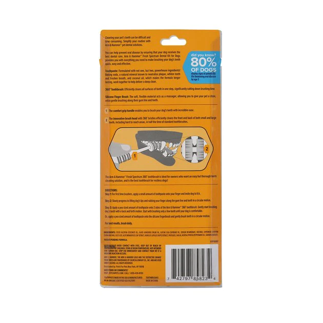 Arm & Hammer Fresh Spectrum 360 Coconut Mint Flavored Adult Dog Dental Kit 4 Arm & Hammer Fresh Spectrum 360 Coconut Mint Flavored Adult Dog Dental Kit - Image 2