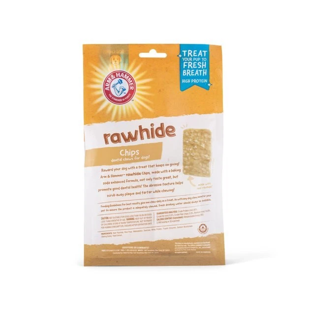 Arm & Hammer Small Rawhide Chips Dog Treats, 6-oz bag 5 Arm & Hammer Small Rawhide Chips Dog Treats, 6-oz bag - Image 3