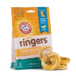 Arm & Hammer Fruit Ringers Fresh Breath Medium Banana Flavor Dog Dental Chews