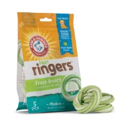 Arm & Hammer Fruit Ringers Fresh Breath Medium Green Apple Flavor Dog Dental Chews